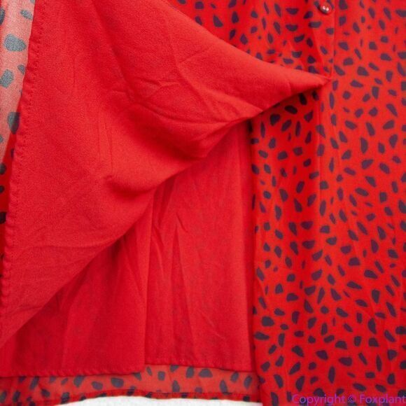 NEW En Saison ANIMAL PRINT OVERLAP midi DRESS, M - Picture 14 of 16